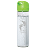 WB8293
	-500 ML. (17 FL. OZ.) SINGLE WALL GLASS WATER BOTTLE-Clear Glass (bottle) Lime Green (lid)